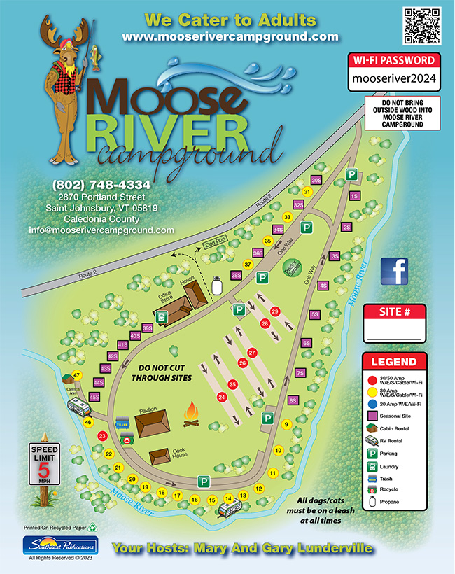 Moose River Campground Site Map